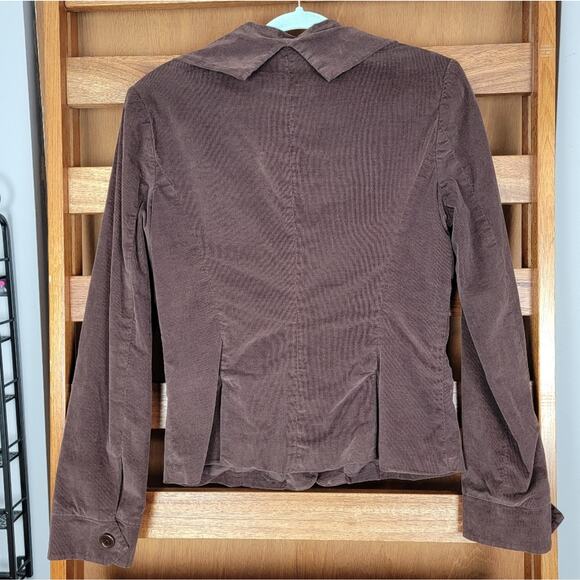 BCBGMaxAzria Chocolate Flocked Jacket, Sz M - Picture 4 of 5